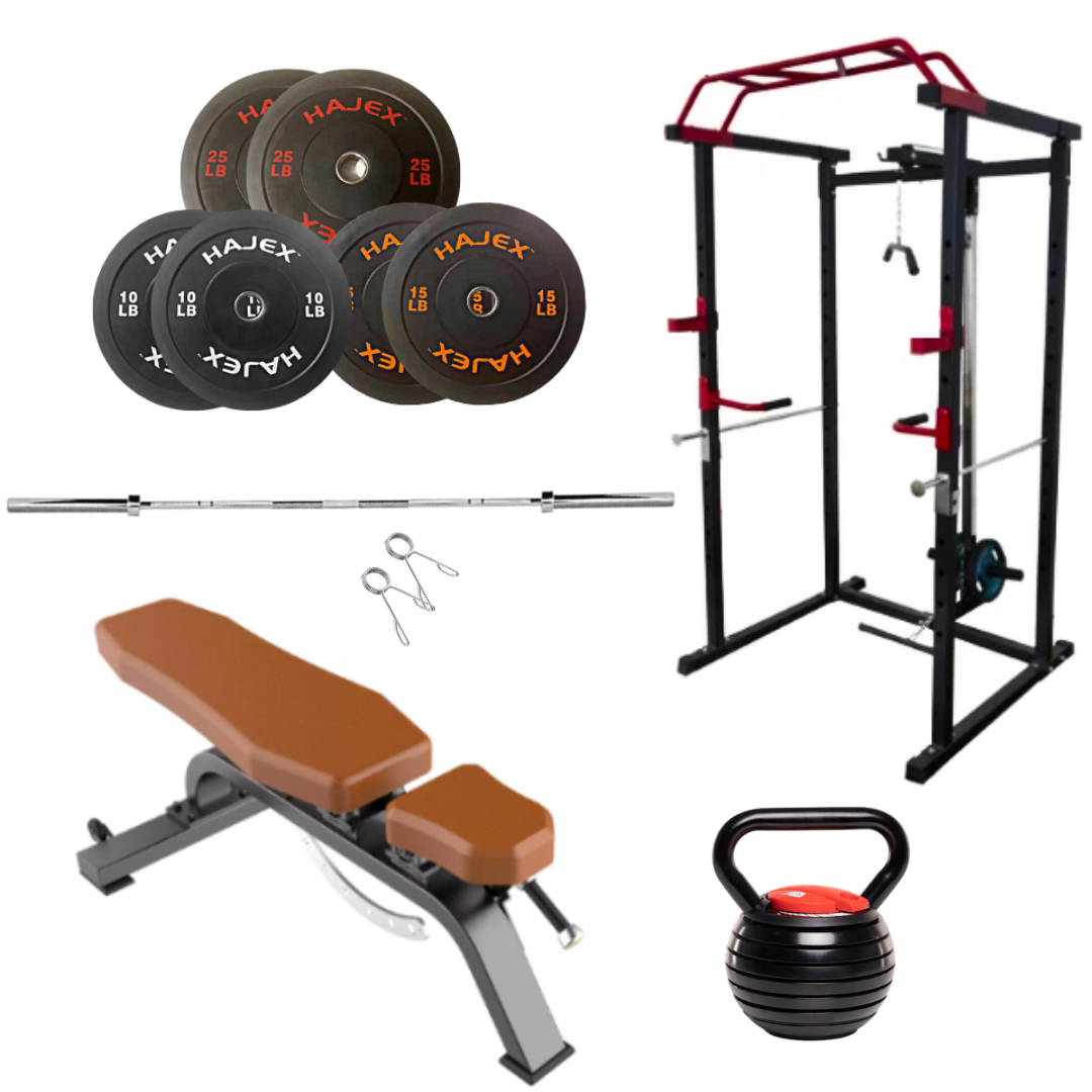 100 LB Rubber Bumper Plates - Strength Training Stack
