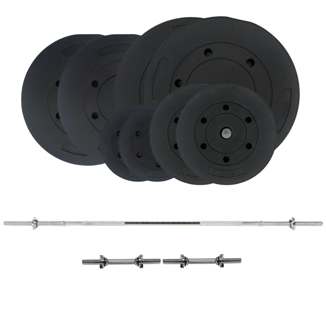 110LB Plastic Coated Weight Plate Set