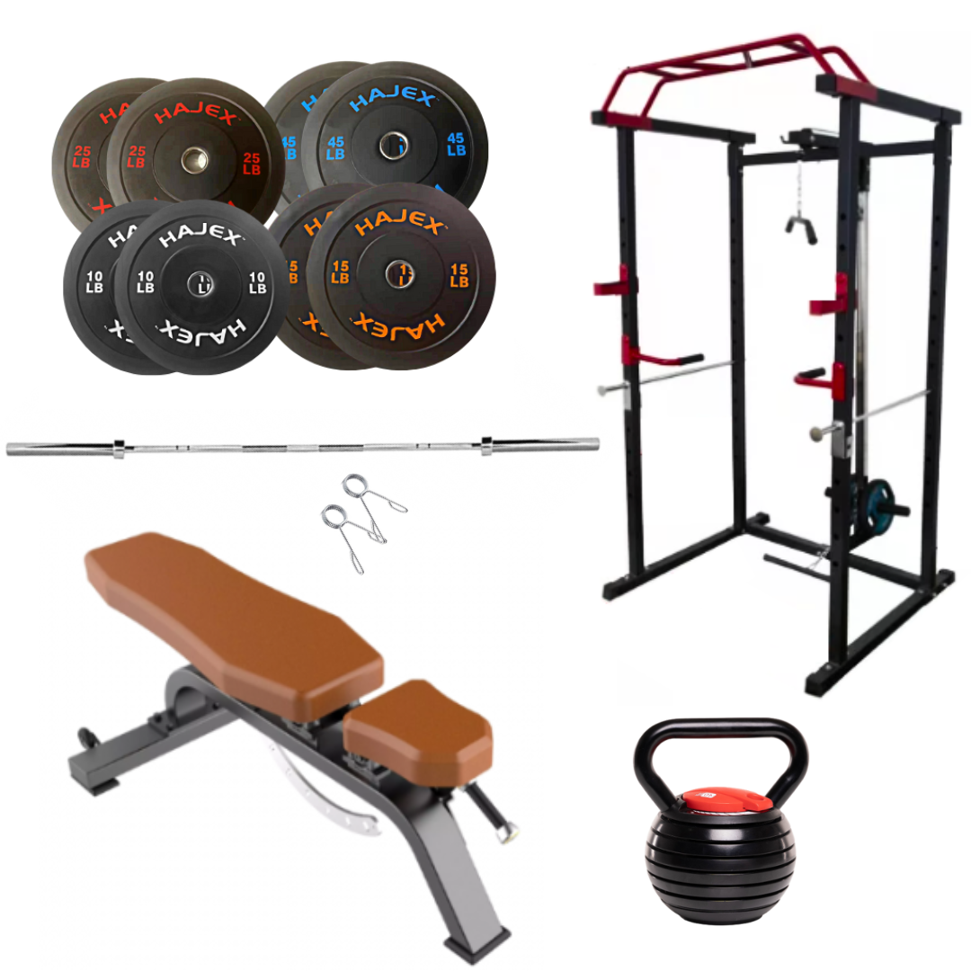 190 LB Rubber Bumper Plates - Strength Training Stack