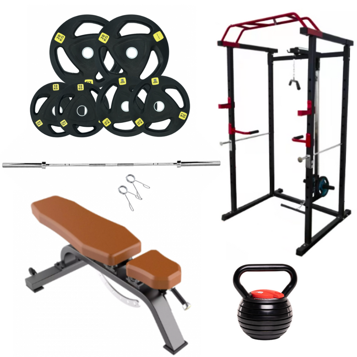 198 LB Rubber Plates - Strength Training Stack