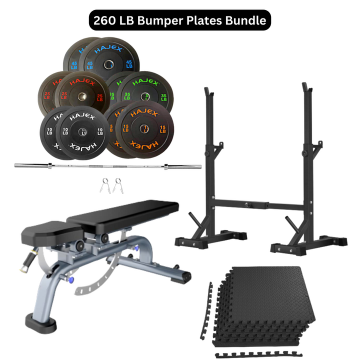 260 LB Bumper Weight Plates Set