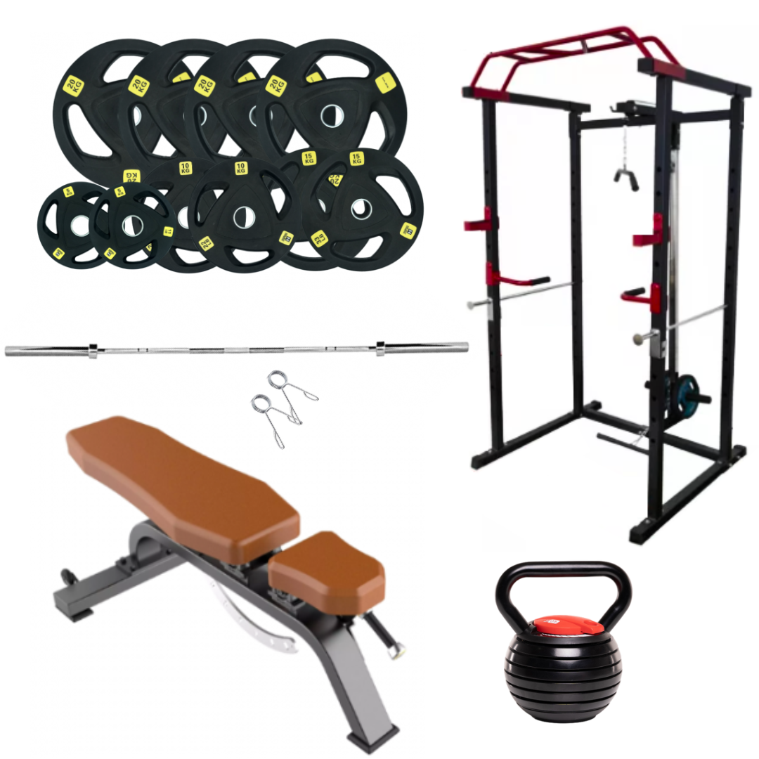 308 LB Rubber Plates - Strength Training Stack