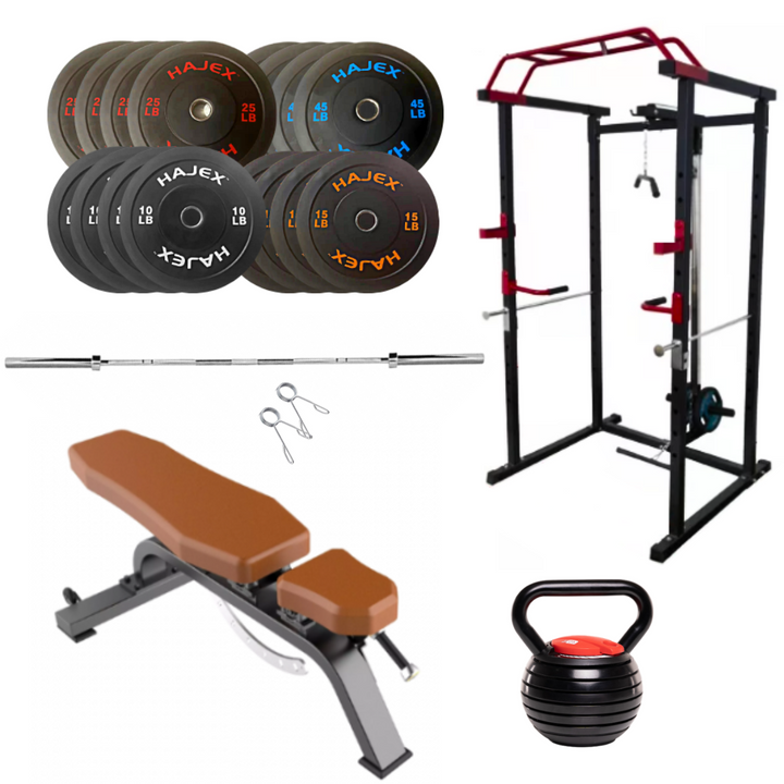 380 LB Rubber Bumper Plates - Strength Training Stack