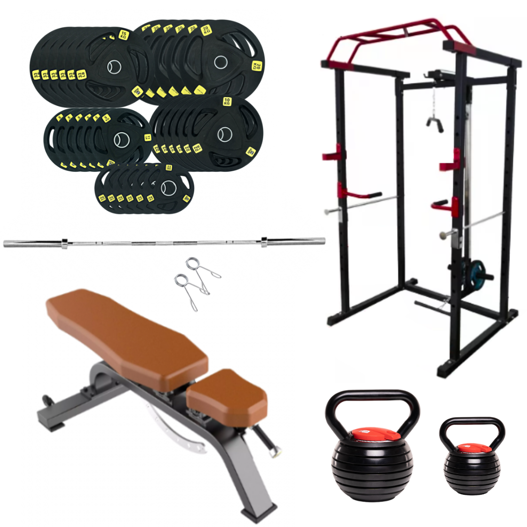 693 LB Rubber Plates - Strength Training Stack