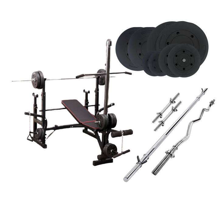 HAJEX Weight plates and workout bench