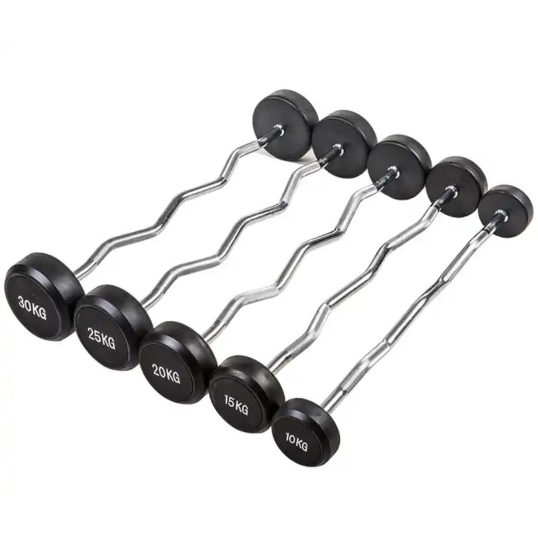 Fixed Weight Barbells Set - EZ Curl Bars (3)