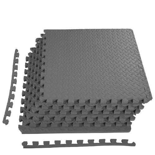 Grey Exercise Interlocking Tiles Mat