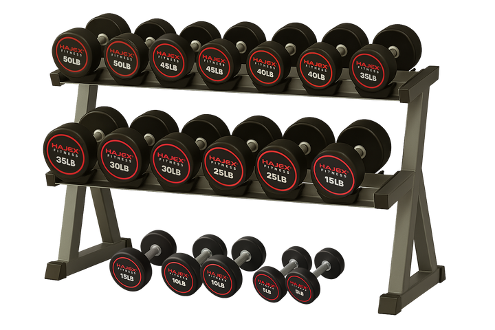 HAJEX Round Dumbbells 5 to 50 LB Set