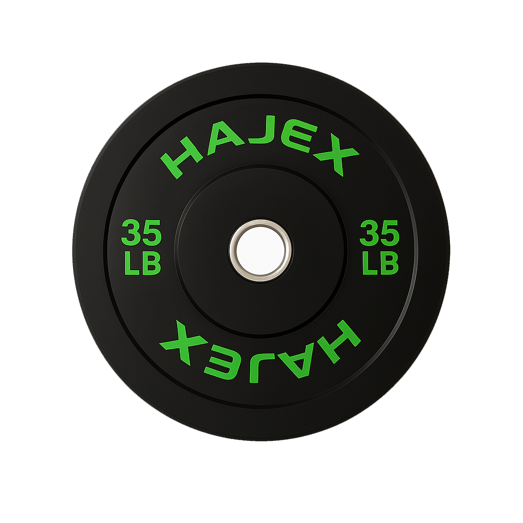HAJEX Olympic Bumper Weight Plates - 10, 15, 25, 35, 45, 55 LB