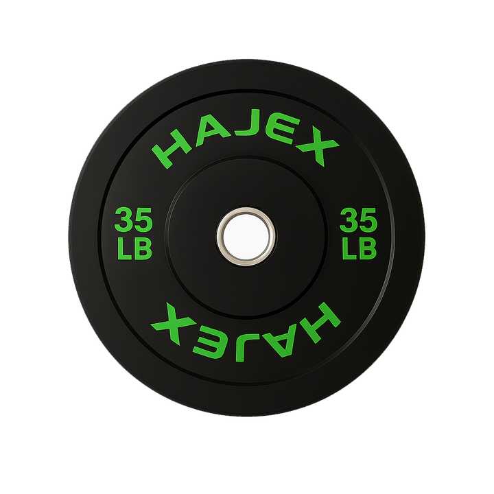 HAJEX Olympic Bumper Weight Plates - 10, 15, 25, 35, 45, 55 LB