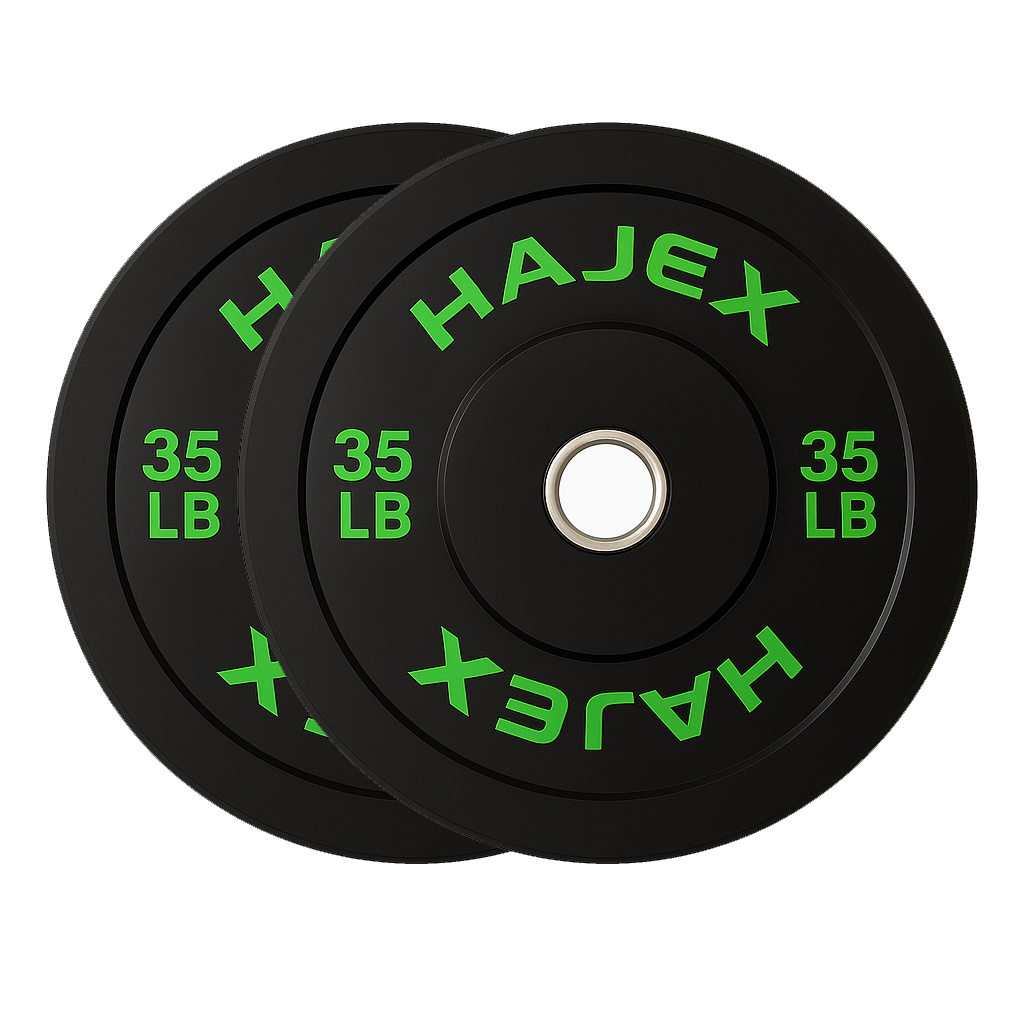 HAJEX Olympic Bumper Weight Plates - 10, 15, 25, 35, 45, 55 LB