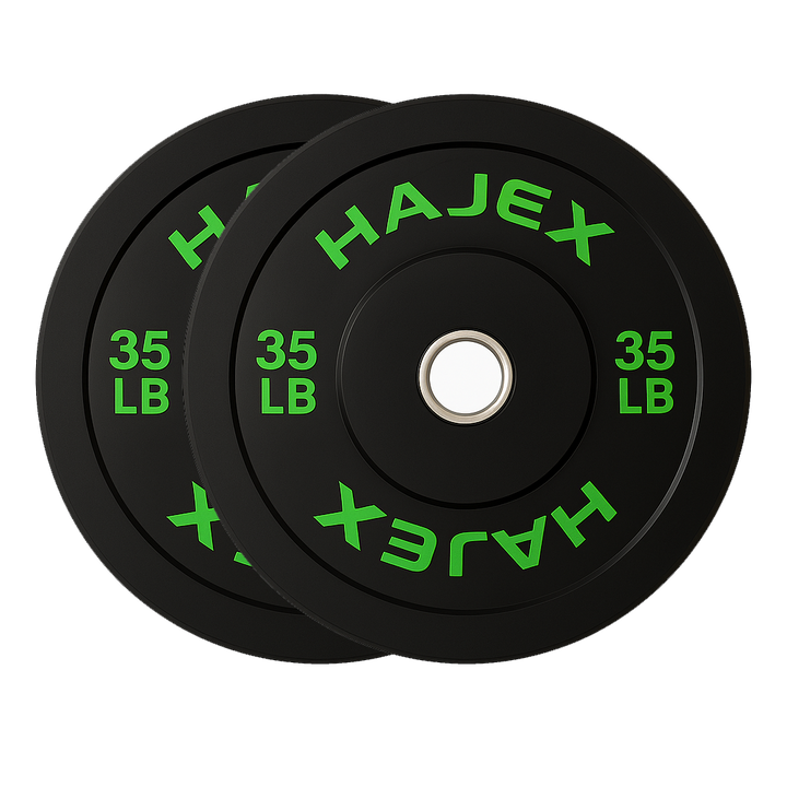 HAJEX Olympic Bumper Weight Plates - 10, 15, 25, 35, 45, 55 LB
