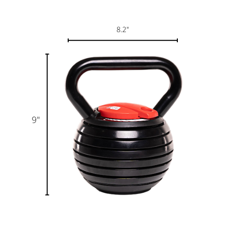 adjustable kettlebell 20lb dimensions