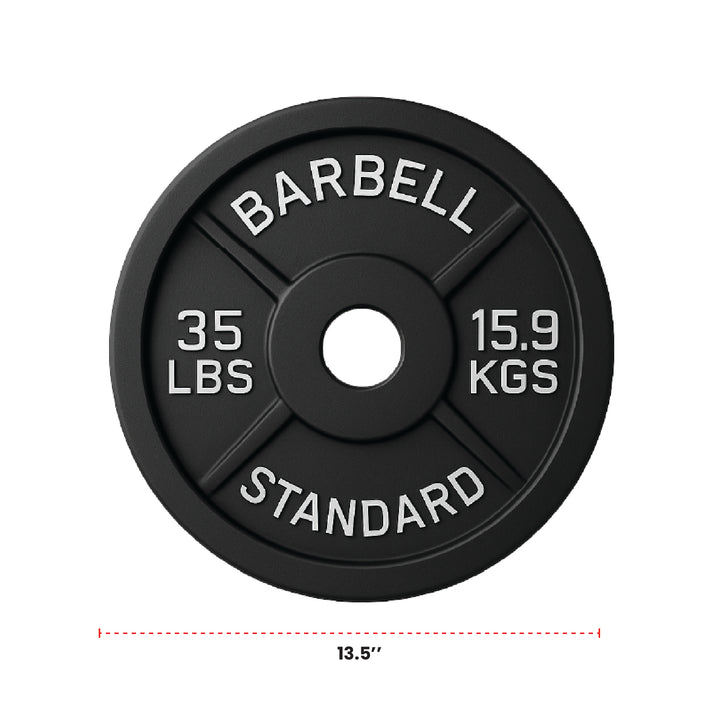 Cast Iron Weight Plates - Standard, Olympic in LBs, KGs