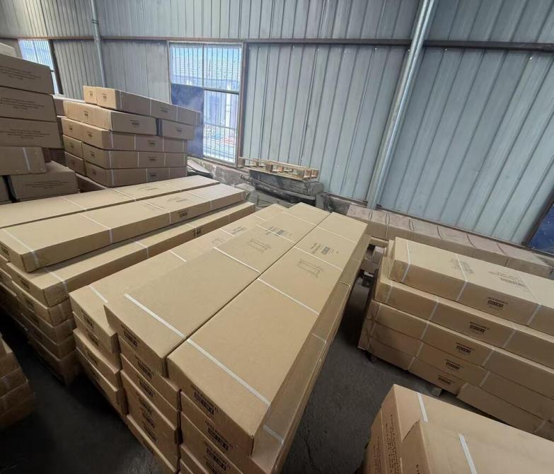 Packed cartons on the inspection floor