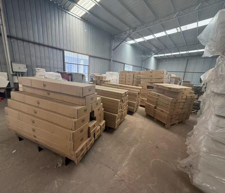 Cargo checked on the warehouse floor