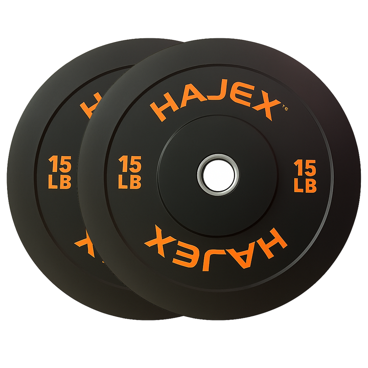 HAJEX Olympic Bumper Weight Plates - 10, 15, 25, 35, 45, 55 LB