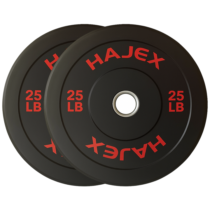 HAJEX Olympic Bumper Weight Plates - 10, 15, 25, 35, 45, 55 LB