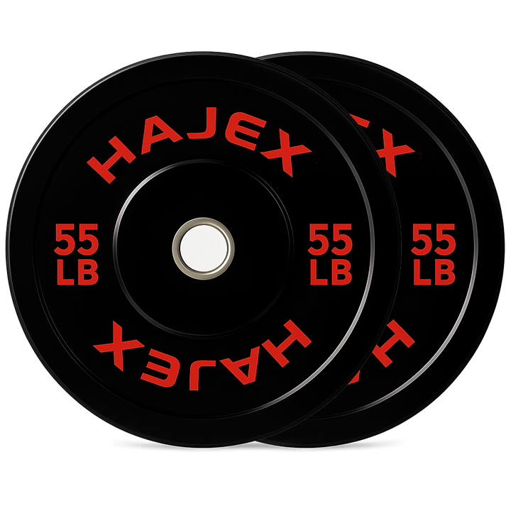 HAJEX Olympic Bumper Weight Plates - 10, 15, 25, 35, 45, 55 LB