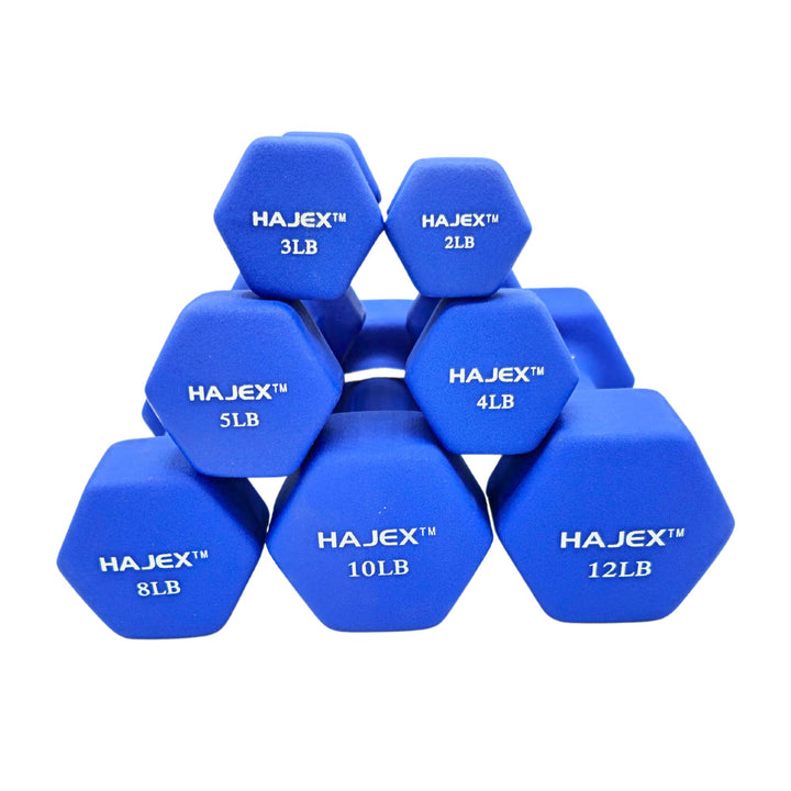 Neoprene Dumbbells Pairs & Sets With Rack