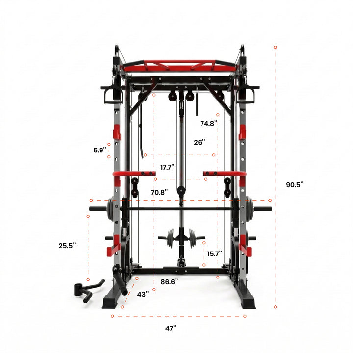 HAJEX Smith Machine X1 all-in-one training station with weight storage posts