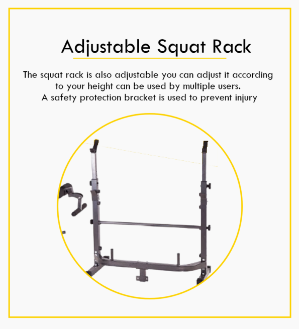 workout bench adjustable rack