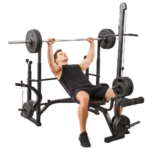Exercise Bench with Pulley & Rack