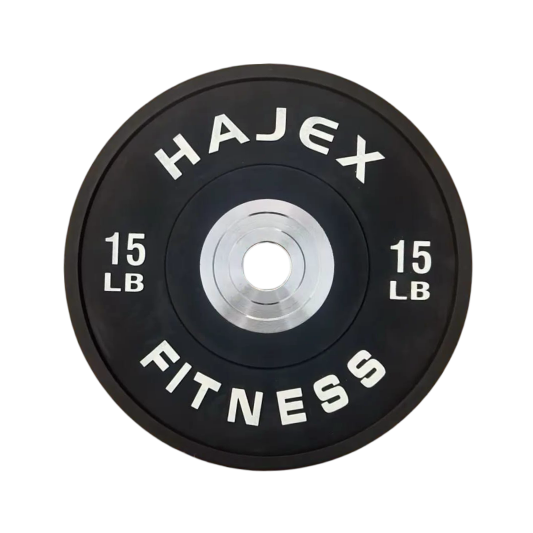 HAJEX Olympic Competition Steel Hub Bumper Plates Colored - 15, 25, 35, 45, 55 LB