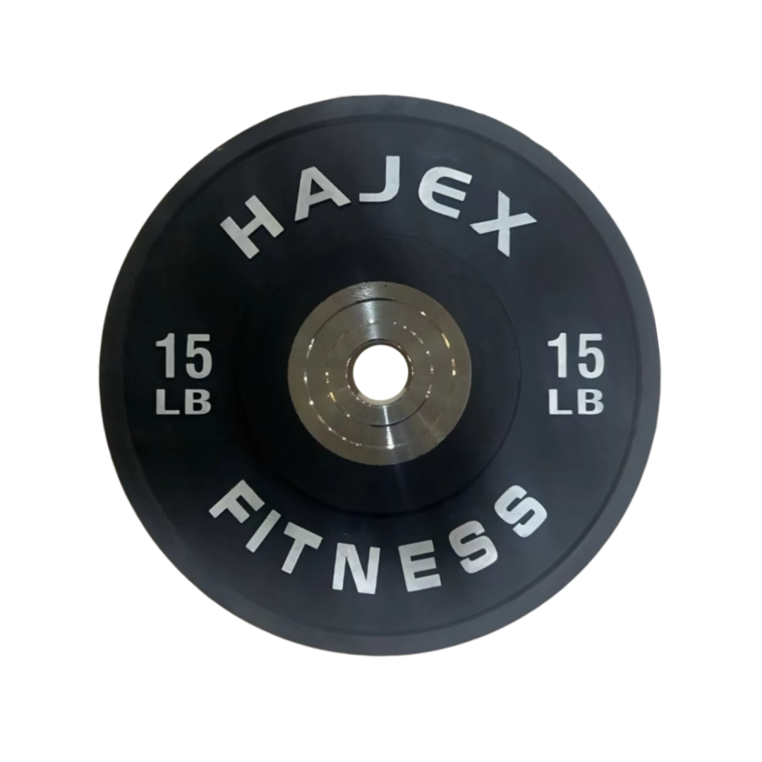 HAJEX Olympic Competition Steel Hub Bumper Plates Colored - 15, 25, 35, 45, 55 LB