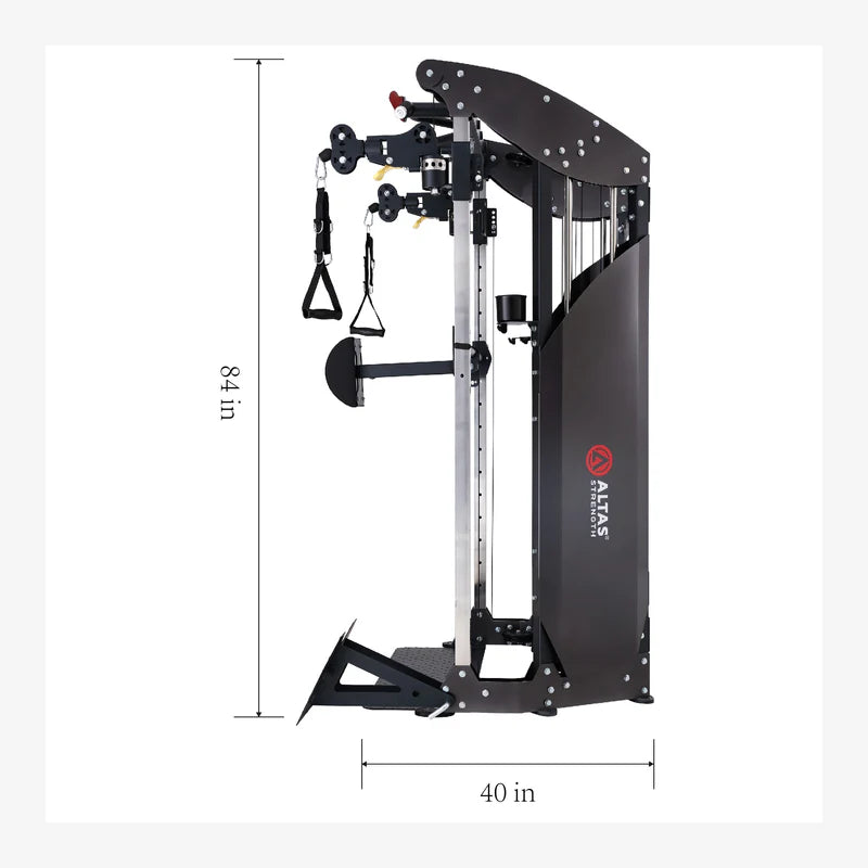 Altas Strength Multi Function Trainer Exercise Machine Black Workout Light Commercial Fitness Equipment AL-3075