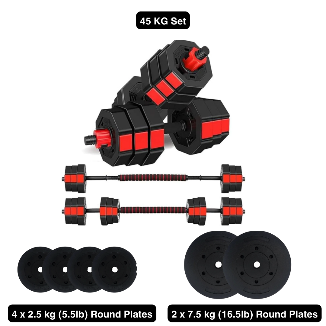 Adjustable Dumbbell Set (Barbell and Dumbbells)