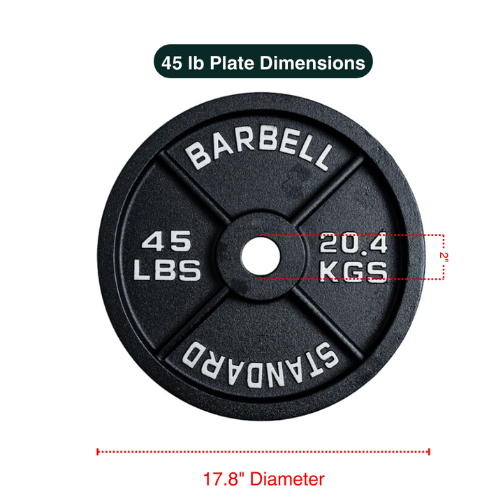 Cast Iron Weight Plate Stacks with Bar 2"