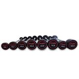 HAJEX fixed weight barbells - straight and EZ curl bars with rubber-coated round heads