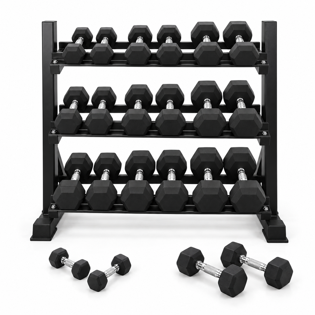 HAJEX Rubber Hex Dumbbells in Canada (2.5 to 150 LB) - Performance Series
