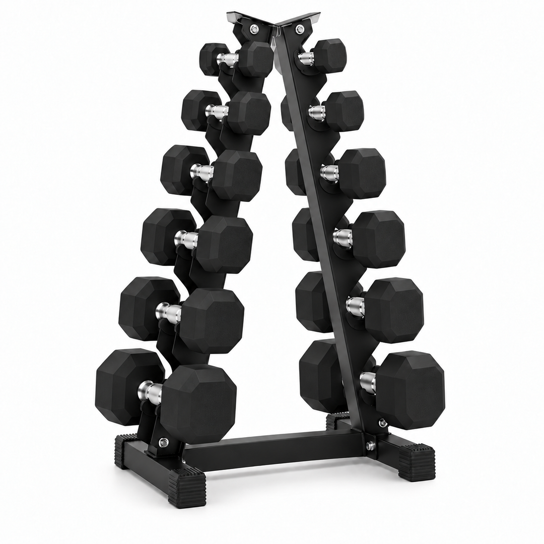 HAJEX Rubber Hex Dumbbells in Canada (2.5 to 150 LB) - Performance Series