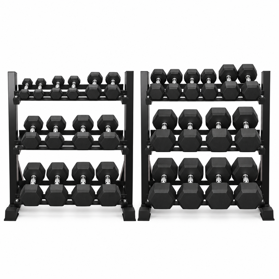 HAJEX Rubber Hex Dumbbells in Canada (2.5 to 150 LB) - Performance Series
