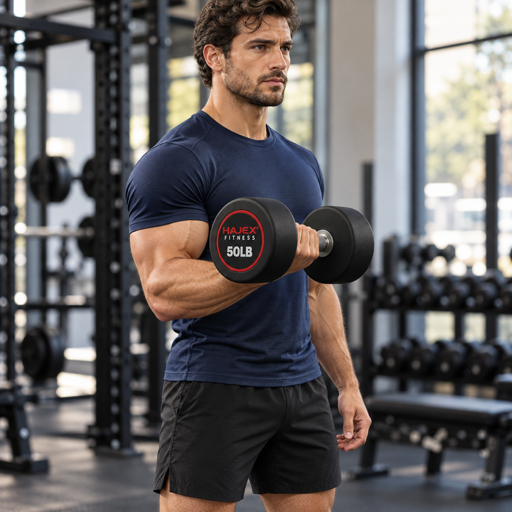 HAJEX Round Dumbbells 5 to 150 LB (Elite Series)