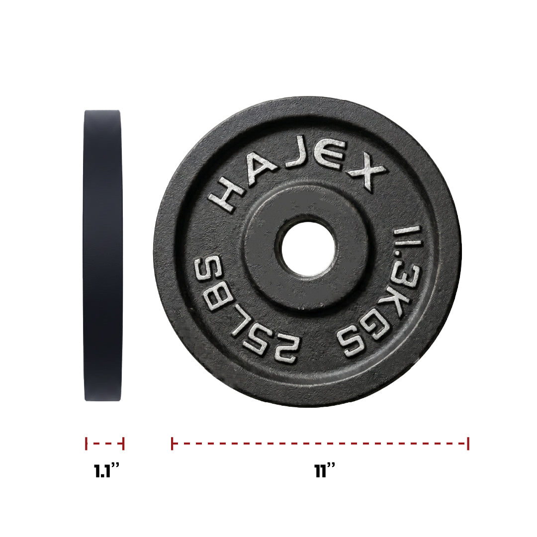 Cast Iron Weight Plates - Standard, Olympic in LBs, KGs