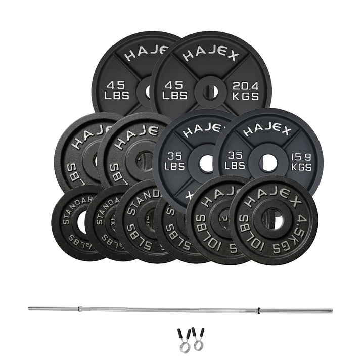 Cast Iron Weight Plates - Standard, Olympic in LBs, KGs