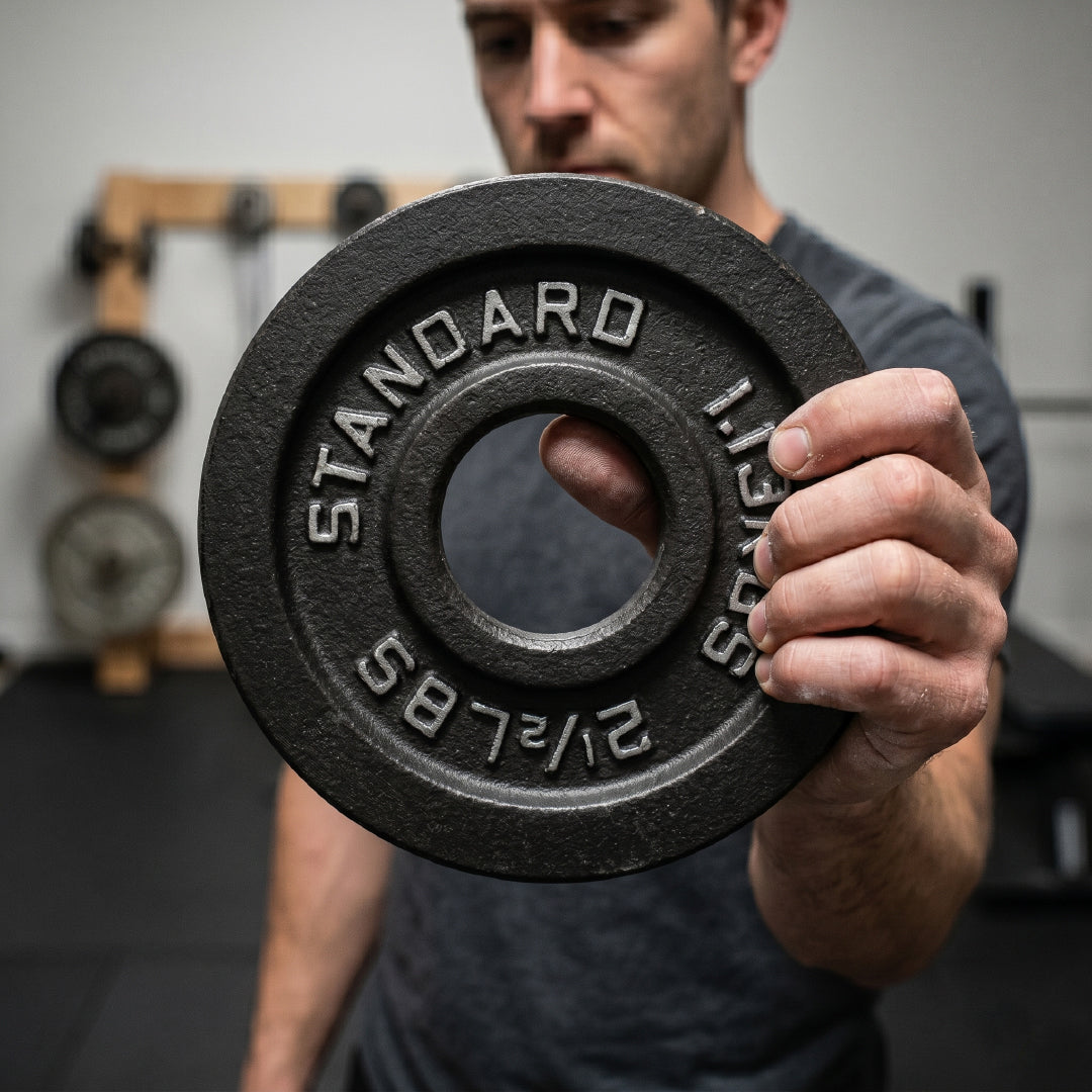 Cast Iron Weight Plates - Standard, Olympic in LBs, KGs