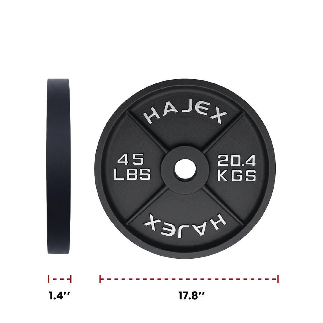 Cast Iron Weight Plates - Standard, Olympic in LBs, KGs