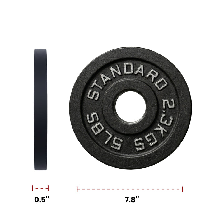Cast Iron Weight Plates - Standard, Olympic in LBs, KGs