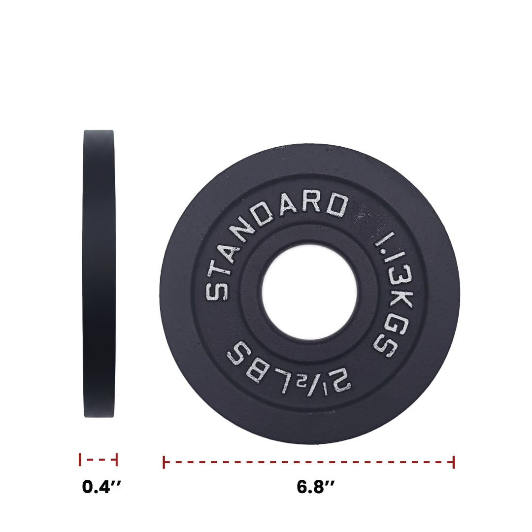 Cast Iron Weight Plates - Standard, Olympic in LBs, KGs