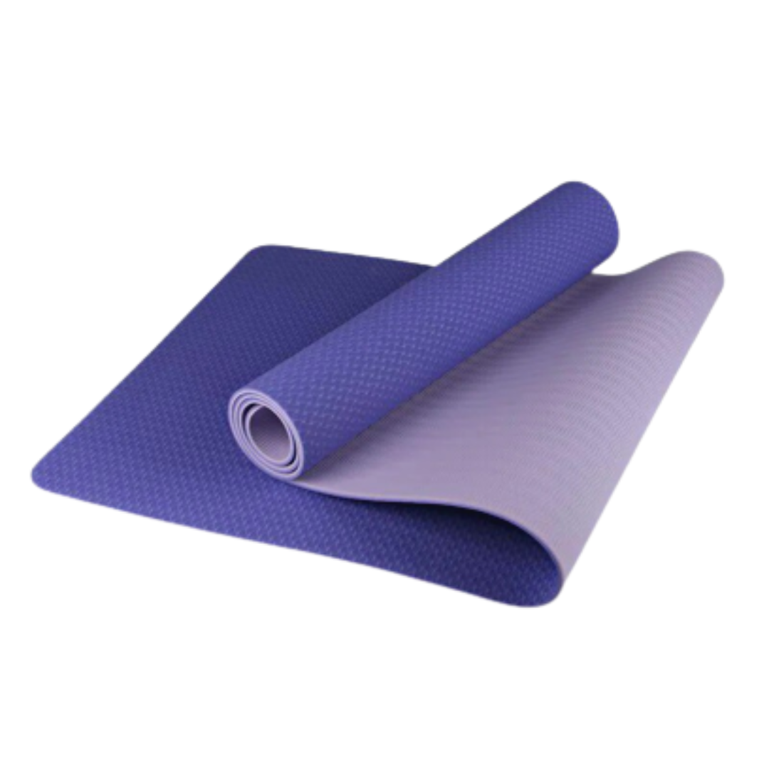 blue light purple yoga mat
