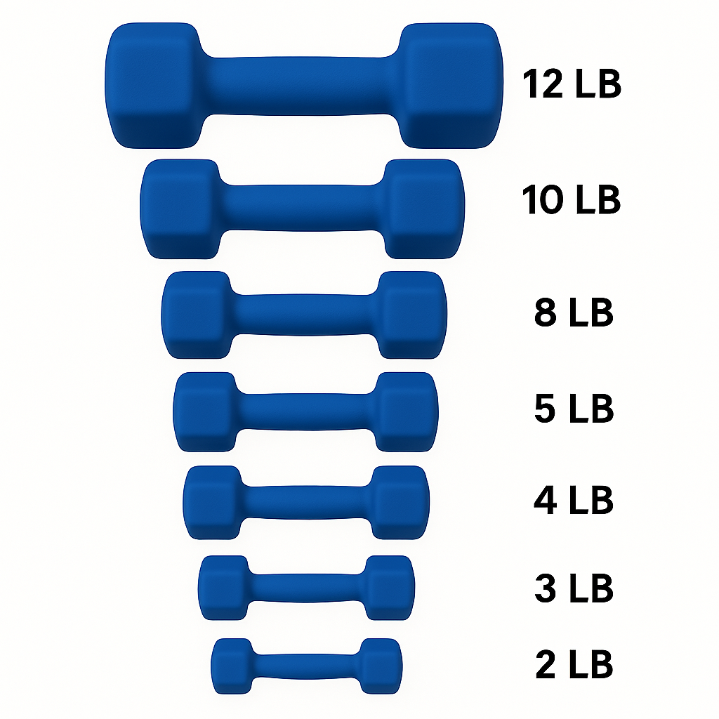 Neoprene Dumbbells' Sets With Rack