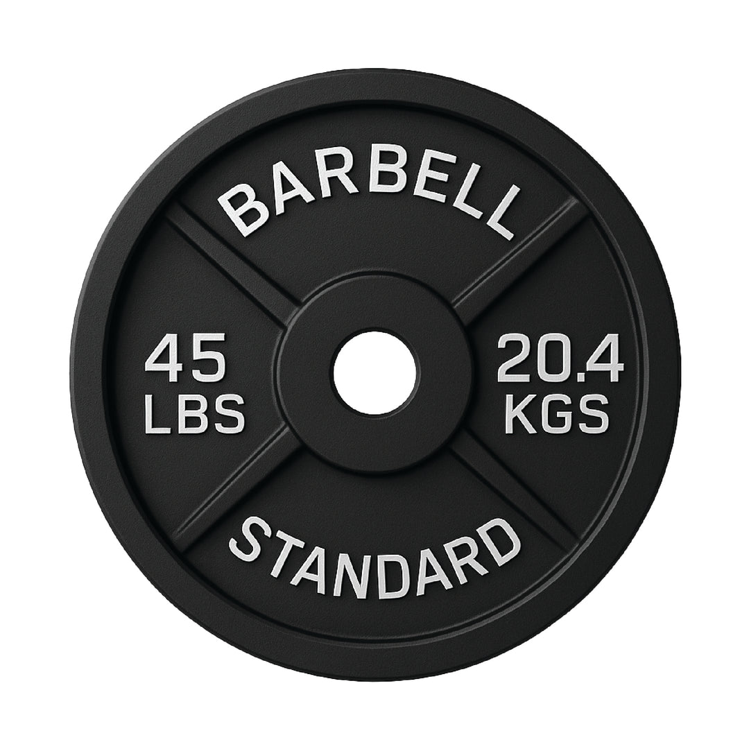 Cast Iron Weight Plates - Standard, Olympic in LBs, KGs