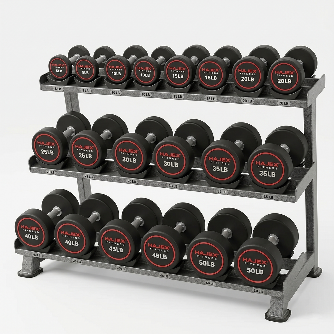 HAJEX Round Dumbbells 5 to 150 LB (Elite Series)