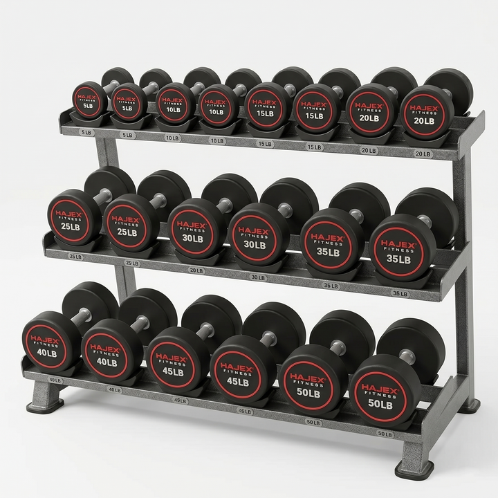 HAJEX Round Dumbbells 5 to 150 LB (Elite Series)