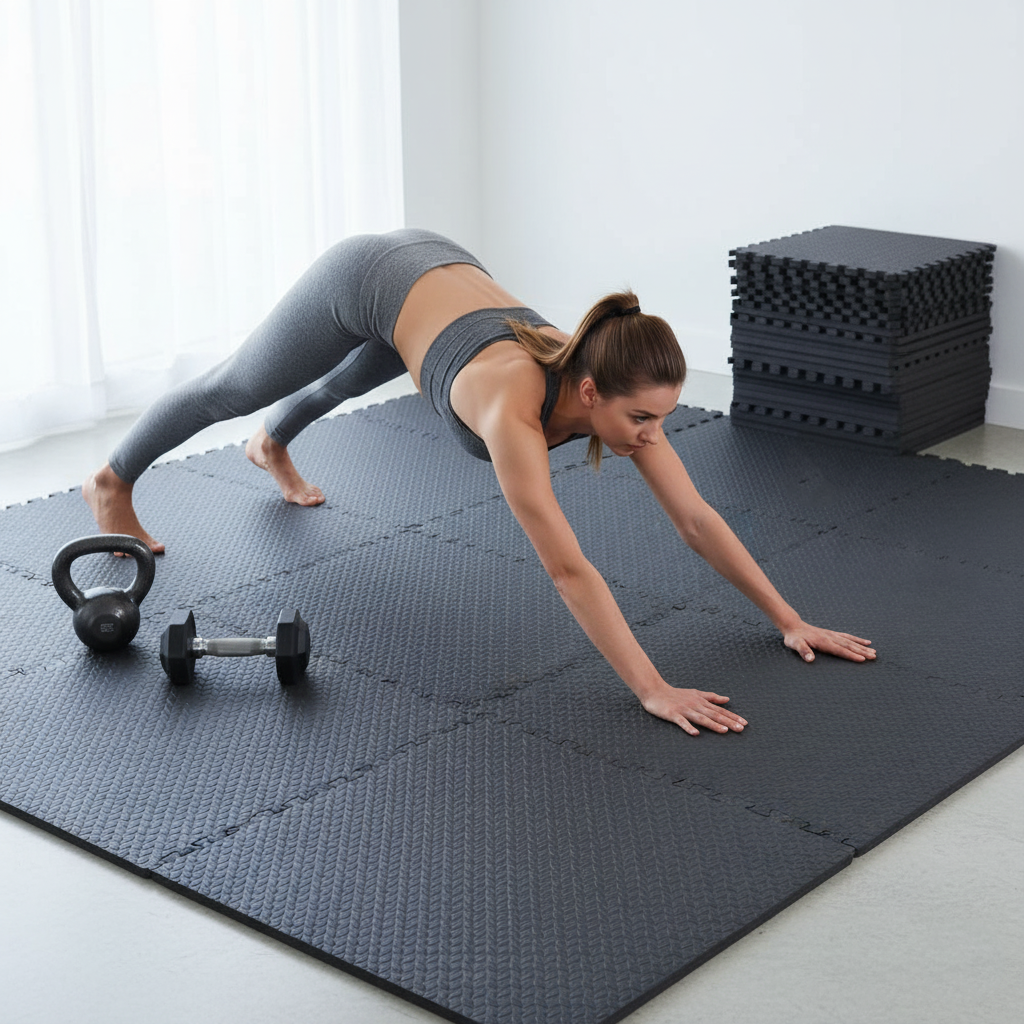 HAJEX Interlocking Exercise Gym Floor Mat - Pack of 6