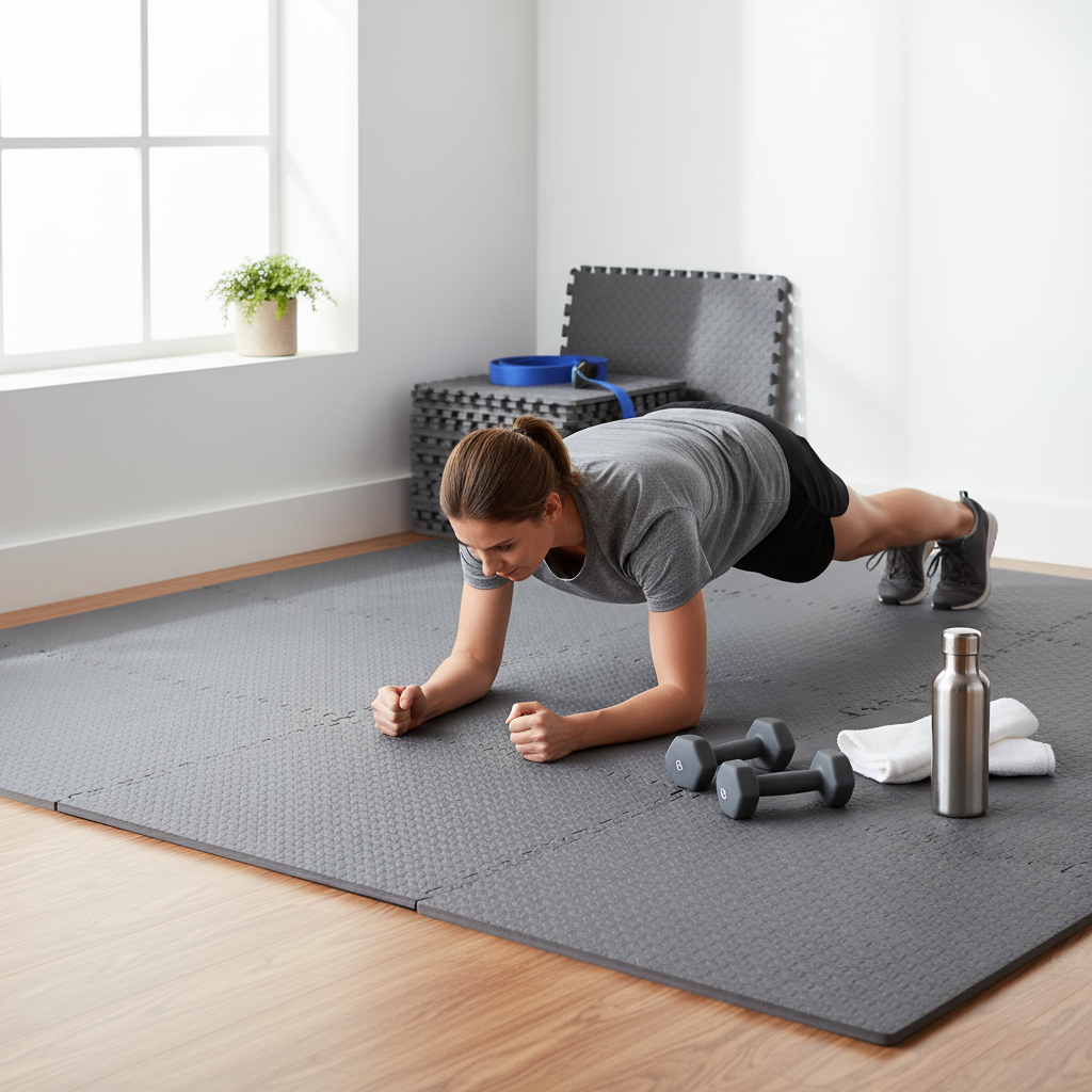 HAJEX Interlocking Exercise Gym Floor Mat - Pack of 6
